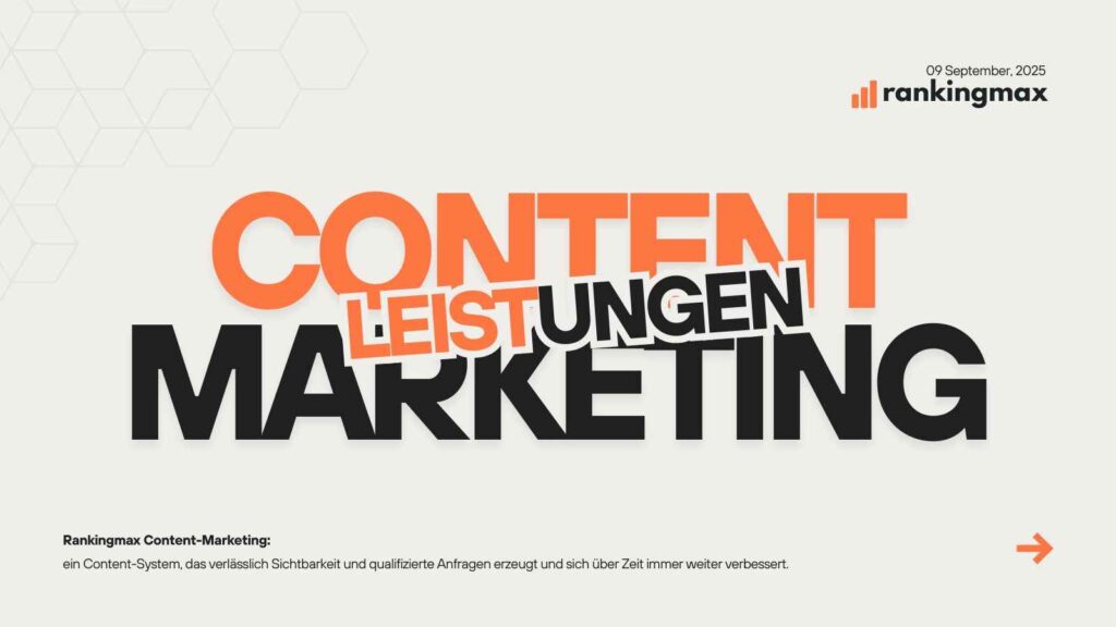 Content Marketing Leistungen von Rankingmax