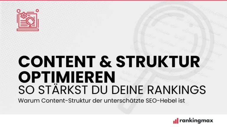 Content & Struktur optimieren So stärkst Du Deine Rankings Rankingmax