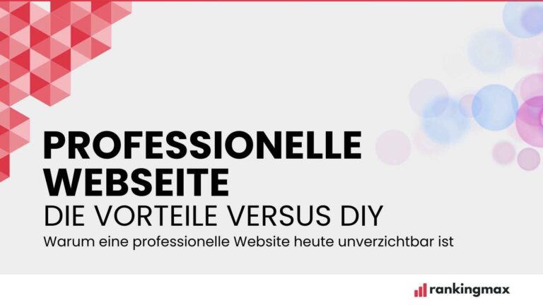 Professionelle Webseite - Vorteile versus DIY Webseiten.