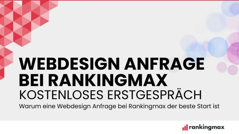 Webdesign Anfrage bei Rankingmax.