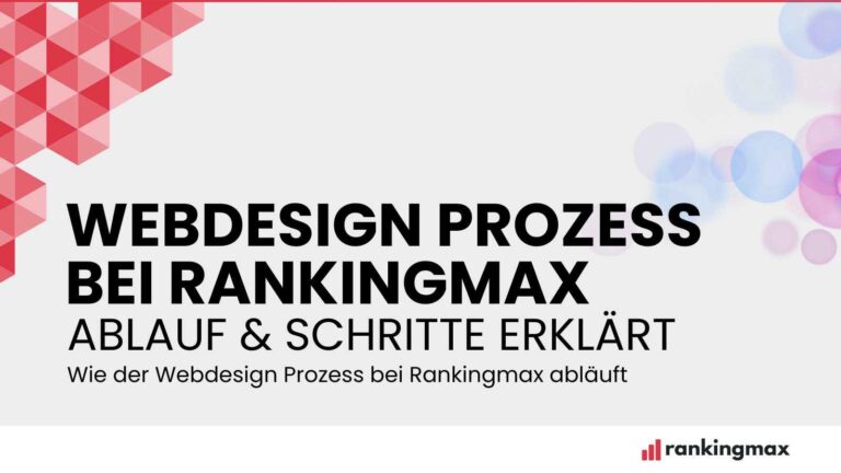 Webdesign Prozess bei Rankingmax - Ablauf & Schritte erklärt.