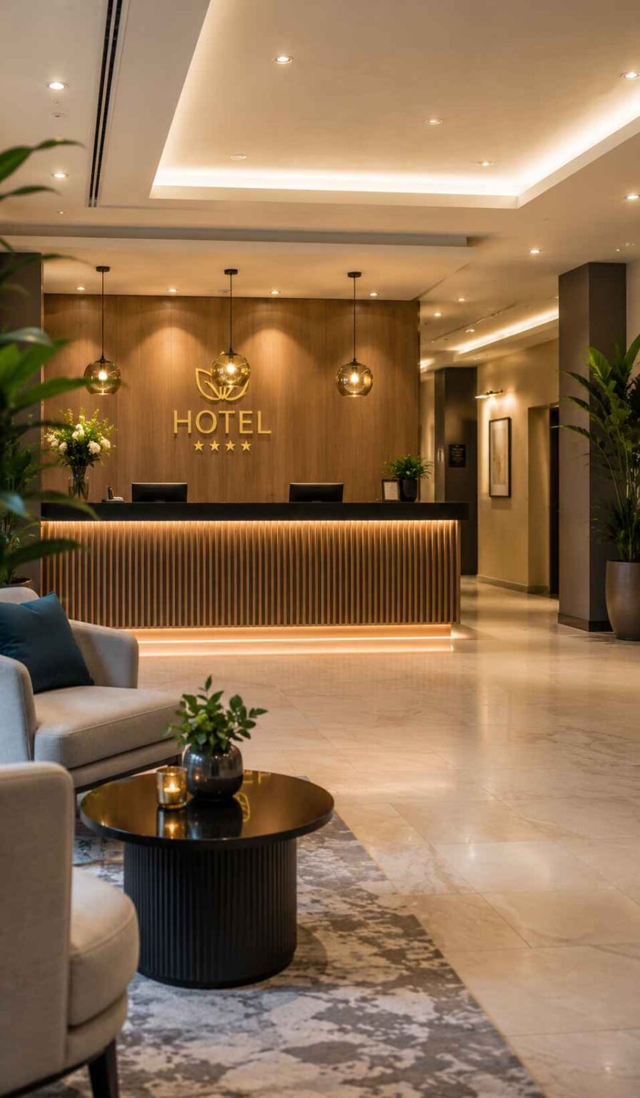 Blick in eine Hotel-Lobby