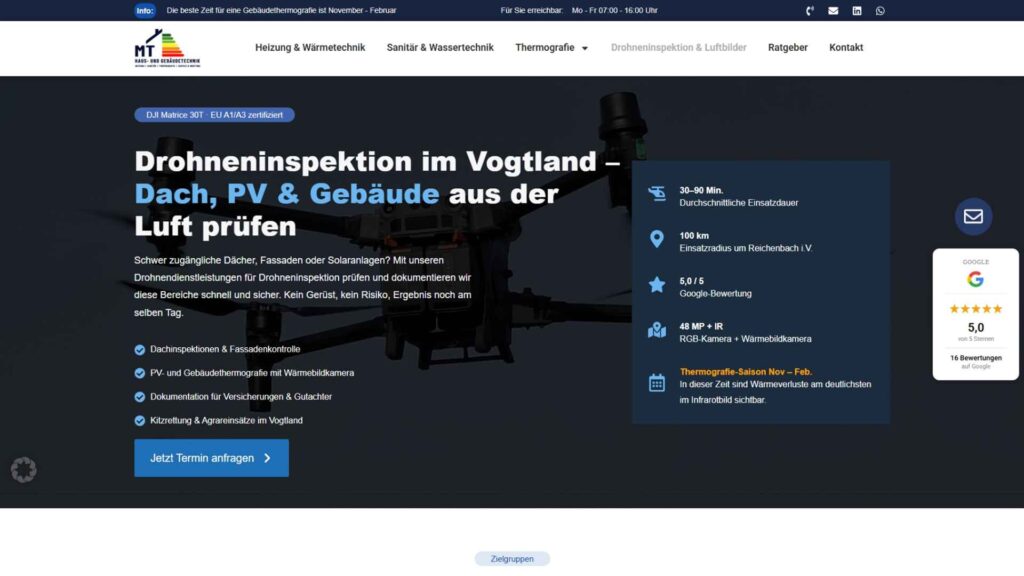 Ein Screenshot von tobias-haustechnik.de